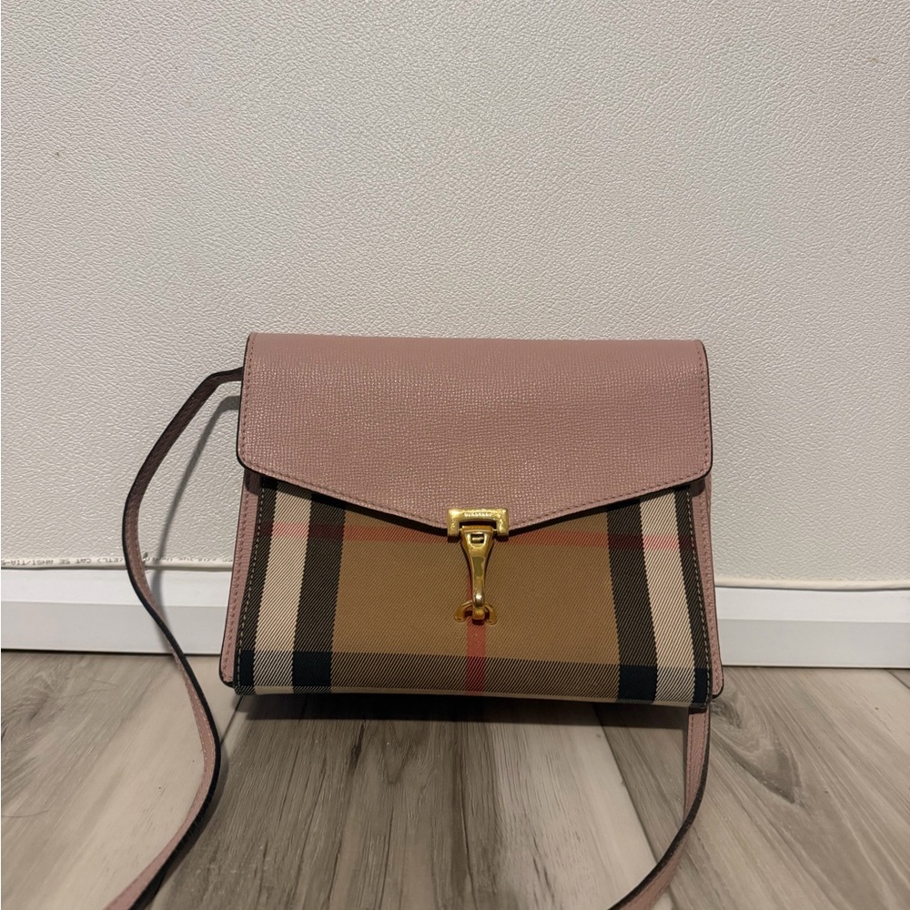 Burberry Pink and Tan Crossbody Bag